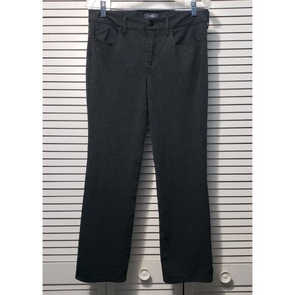 NYDJ Fit Is Everything Straight Leg Pants Women's Size 8 Gray LiftTuck Stretch - Picture 1 of 11